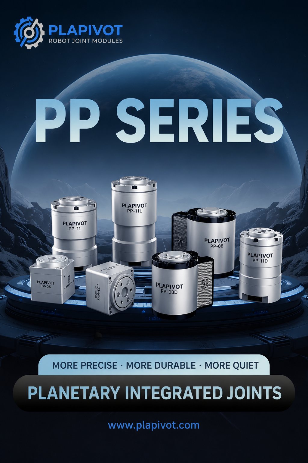 PlaPivot PP Series planetary integrated robot joint modules lineup